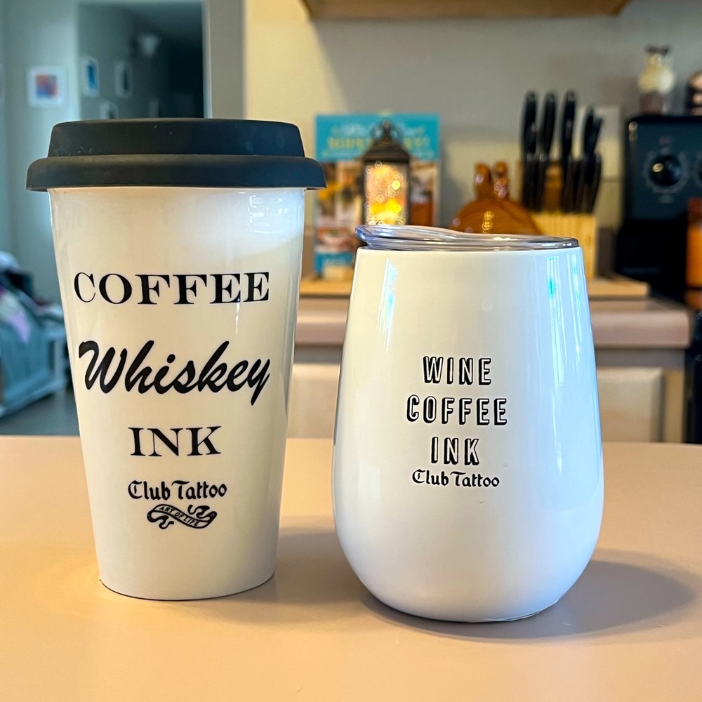 ☕️ Club Tattoo coffee & Wine Cups🍷
